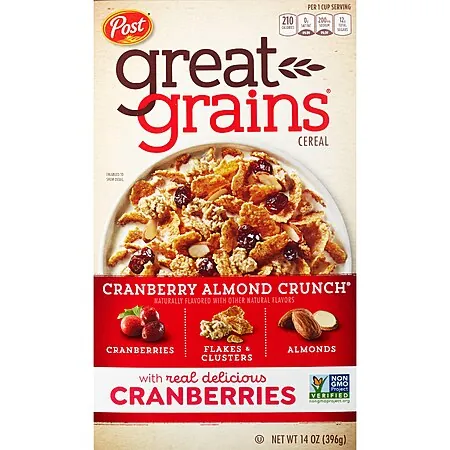 14-16oz. Post Great Grains Breakfast Cereal (various flavors)