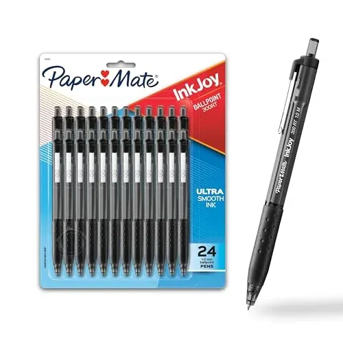 Paper Mate InkJoy 300RT Retractable Ballpoint Pens 24-Count (Black)