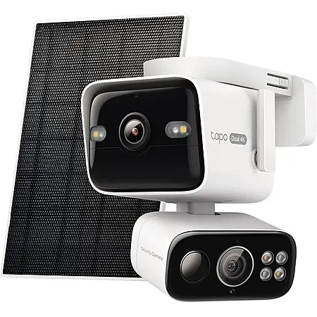 Tapo 4K Dual Lens Pan/Tilt Wireless Outdoor Security Camera w/ Solar Charging