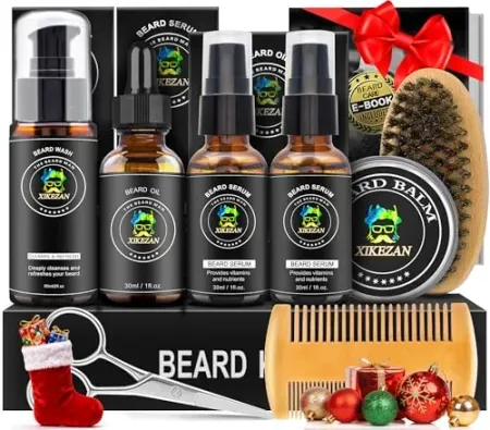 XIKEZAN Men's Grooming & Care Beard Kit