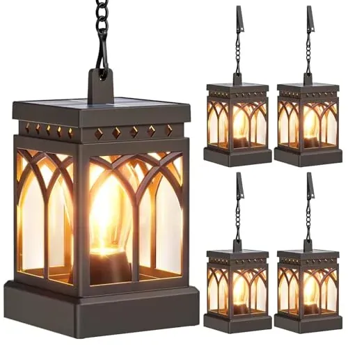 Kooper 5.9" Solar Hanging Lanterns 4-Pack