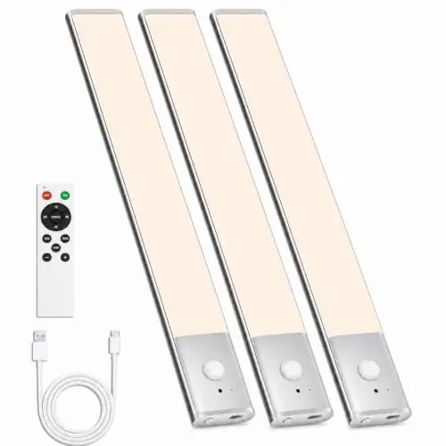 Amazon 3-Pack Rechargeable Motion-Sensor Under-Cabinet Lights