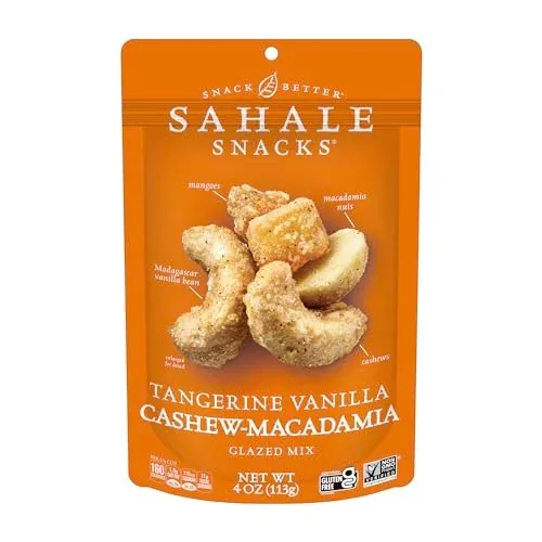 Sahale Snacks Tangerine Vanilla Cashew-Macadamia Glazed Mix 6-Pack 4-Oz