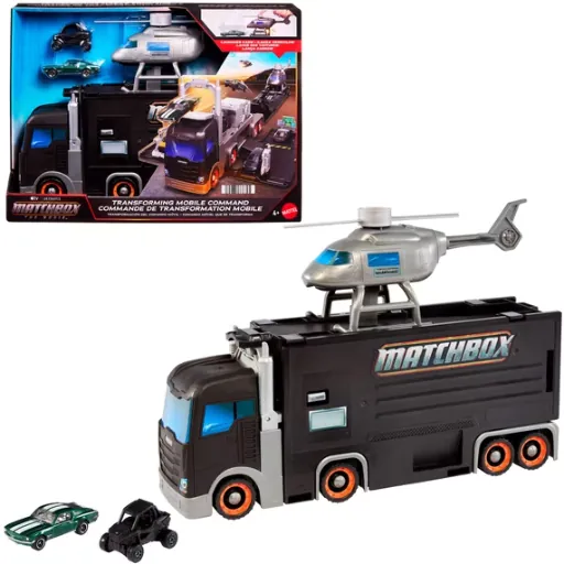Matchbox The Movie Transforming Mobile Command w/ Helicopter & 2 Toy Cars + $6 Walmart Cash