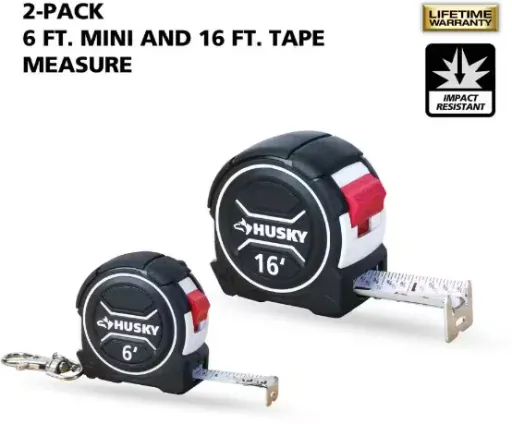 Husky 2-Pack 6 ft and 16 ft Tape Measure