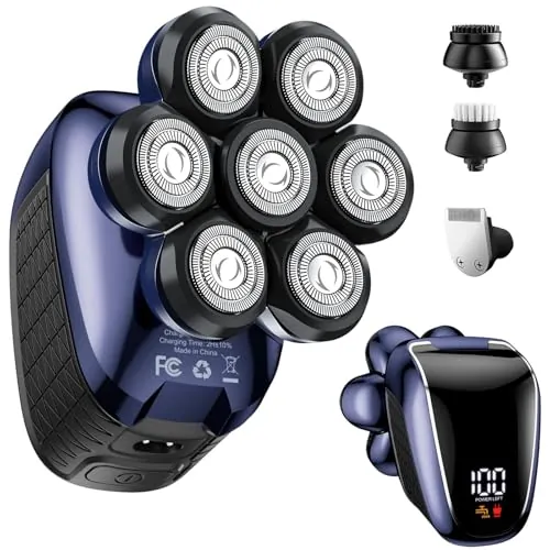 SOBIY 5-in-1 Waterproof Wet Dry Head Shaver