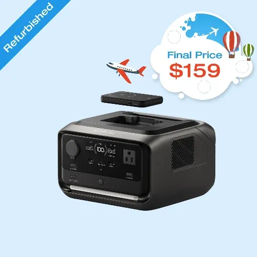 Refurb EcoFlow River 3 Plus 286Wh Power Station w/ 5000mAh RAPID Power Bank