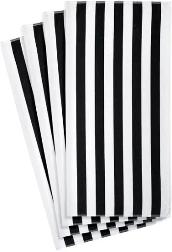 Mainstays Cabana Stripe Beach Towels 4-Pack 58in x 28in