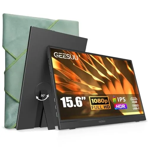 Geesuu 15.6" 1080p HDR IPS Portable Monitor