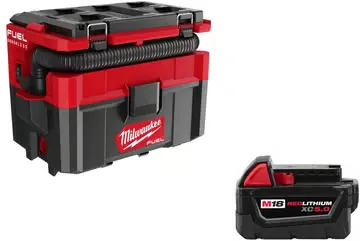 Milwaukee 2.5 Gallon M18 PACKOUT Wet Dry Vac w 5.0Ah Battery Pack
