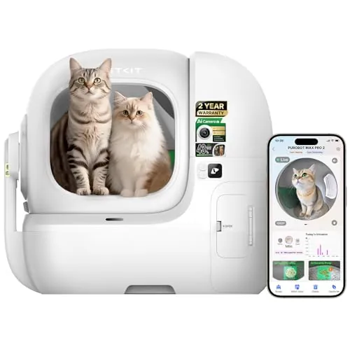 PETKIT Purobot Max Pro 2 AI-Camera Self Cleaning Cat Litter Box Extra Large