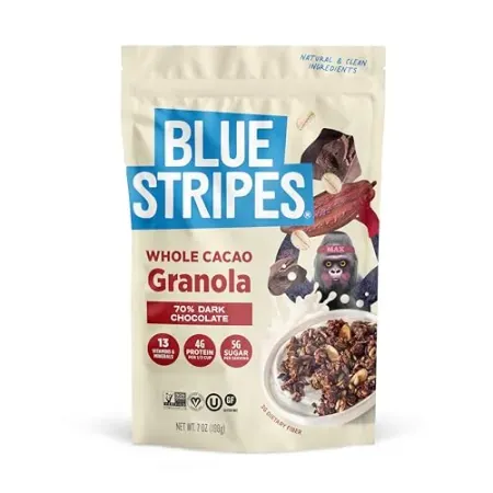 7oz Blue Stripes Whole Cacao Granola