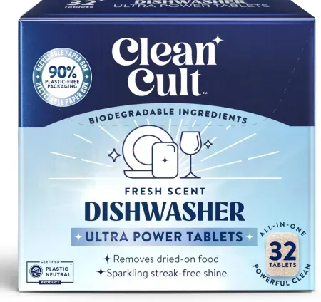 32 Count Cleancult Ultra Power Dishwasher Detergent Pods
