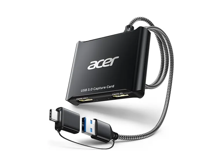 acer USB 3.0 HDMI Capture Card 4K HDMI Loop-Out 1080P 60Hz