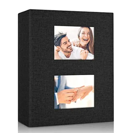 MSTONAL 200-Pocket Linen Hardcover 4x6 Photo Album