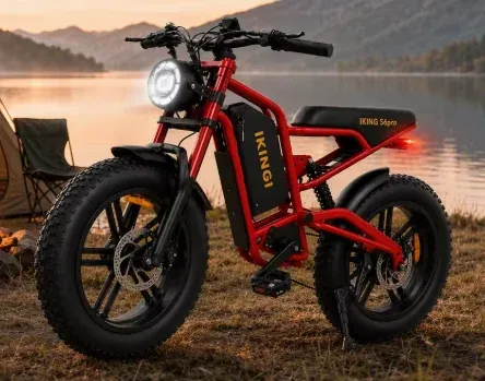 IKINGI Full Suspension Electric Bike 1500W Peak 60V 22Ah