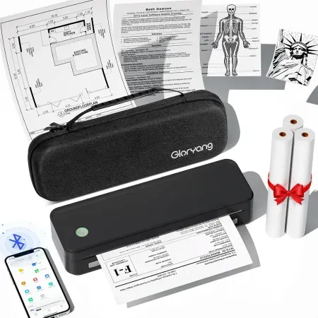 Gloryang 8.5" x 11" Portable Bluetooth Thermal Printer