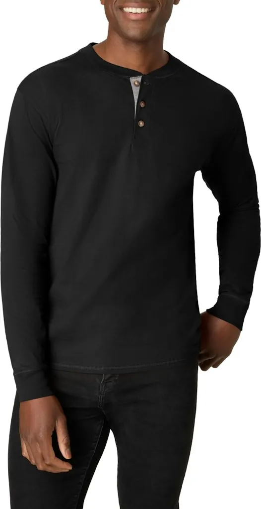 Hanes Men's Beefy-T Henley Shirt