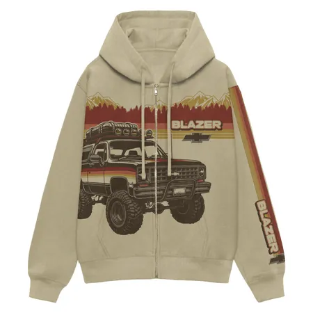 Chevy "Blazer" Men's Full-Zip Hoodie (Gravel, Limited Sizes)