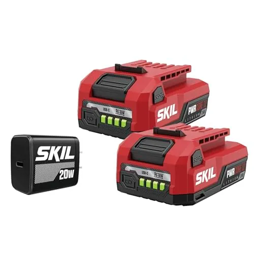 SKIL PWR CORE 12V USB-C 2.0Ah Battery w/ Charger 2-Pack