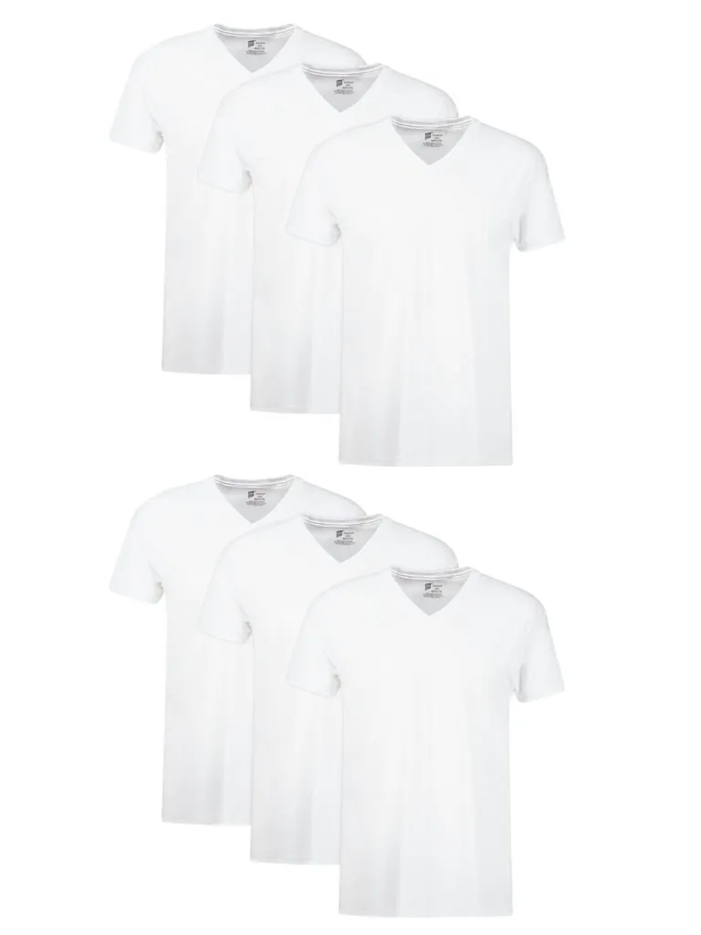 Hanes Men's V-Neck Cotton Undershirt 6-Pack