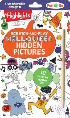 Highlights Scratch-and-Play Halloween Hidden Pictures w/ Stylus