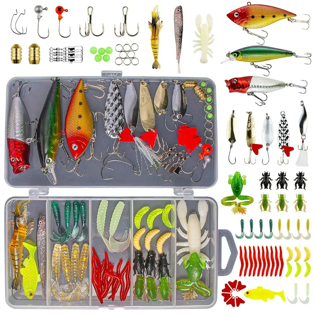 78-Piece Fishing Lures Tackle Kit