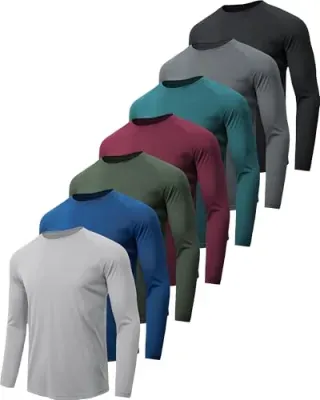 7-Pack MLYENX Long Sleeve Moisture Wicking Shirts