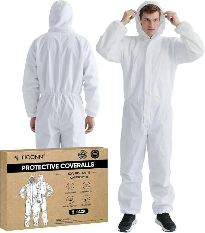 Ticonn Disposable Coveralls w/ Hood