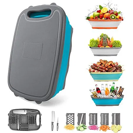 Gintan 9-in-1 Collapsible Camping Cutting Board Set