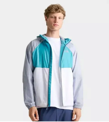The North Face Men's Ventacious II Full-Zip Wind Jacket (River Ice, S or M)