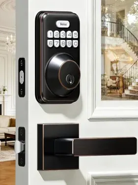 Veise DK01-B Keyless Entry Deadbolt Lock with Handle Set