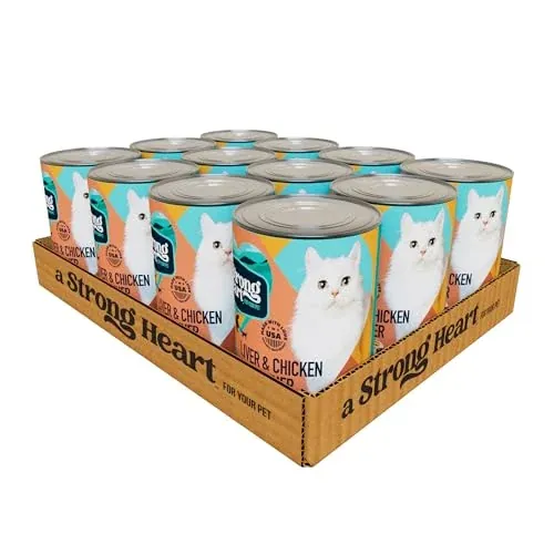 A Strong Heart Adult Cat Pate Cat Food 13.2oz 12-Pack