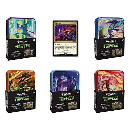 Costco Members: Magic: The Gathering: TMNT: Universes Beyond 5 Tin Boosters