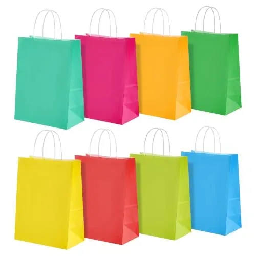 Kraft Paper Gift Bags 16-Pack