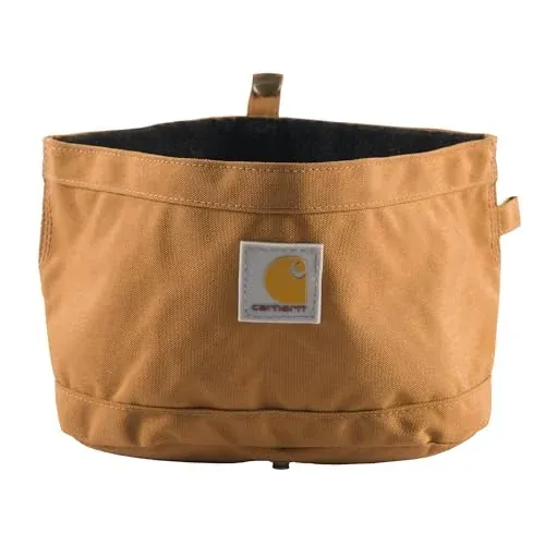 10-Cup Carhartt Nylon Duck Travel Dog Bowl (Brown)