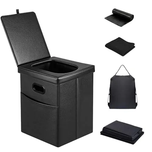 Panmout XL 16.5" Portable Folding Camping Toilet