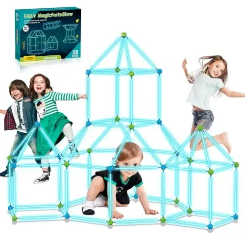 Glow in The Dark Fort Building Kit (120-Piece)