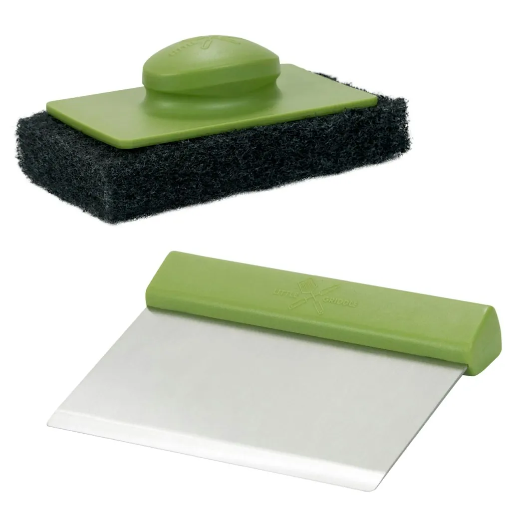 Little Griddle Stainless Steel Griddle Scraper & Scrubber Set