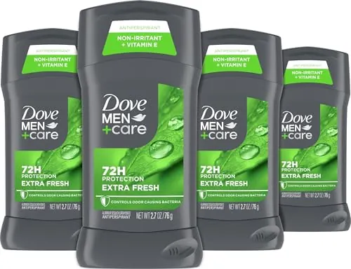 Dove Men+Care Antiperspirant Deodorant Stick Extra Fresh (4 Count, 2.7 oz)