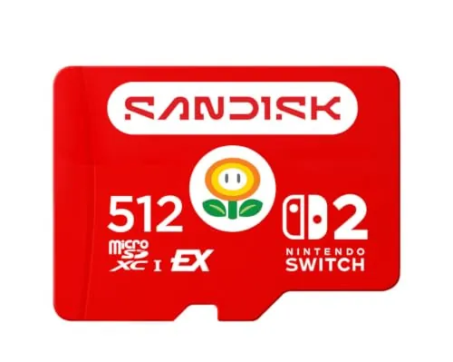 SANDISK 512GB microSD Express Card for Nintendo Switch 2