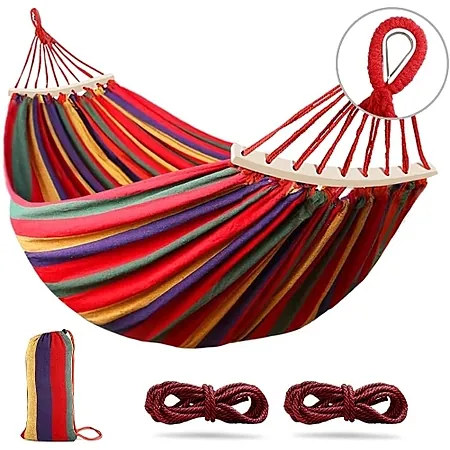 85 x 61" Outerman Canvas Camping Hammock w/ 550-Lb Load Capacity
