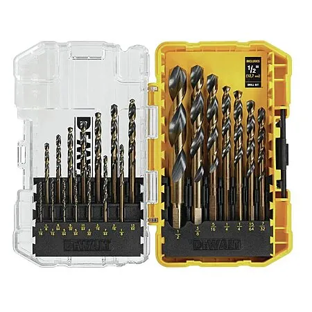 21-Pc DeWALT Black and Gold Oxide Coated HSS Twist Drill Bit Set