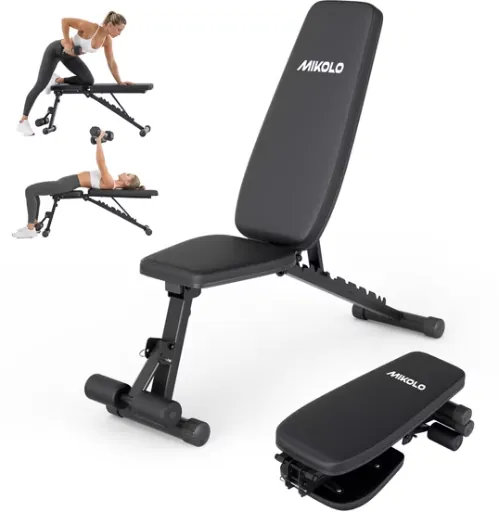 Mikolo 9 Positions Adjustable Weight Bench 800lbs Capacity