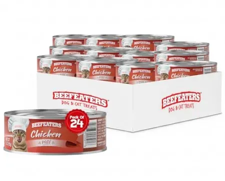 24-Pack 3oz Beefeaters Chicken Pate Wet Cat Food