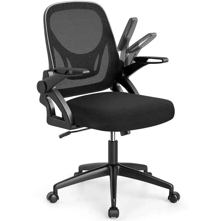 Costway Mesh Office Chair w/ Lumbar Support & Flip-up Arms