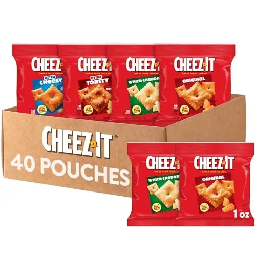 Cheez-It Baked Snack Crackers Variety Pack (40 Pouches, 1 oz)