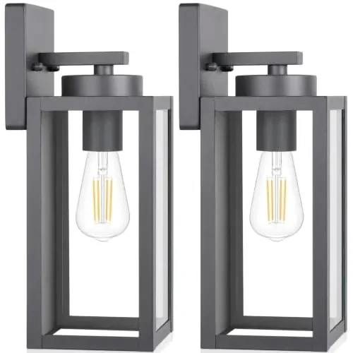 BesLowe Outdoor Wall Lantern 2-Pack