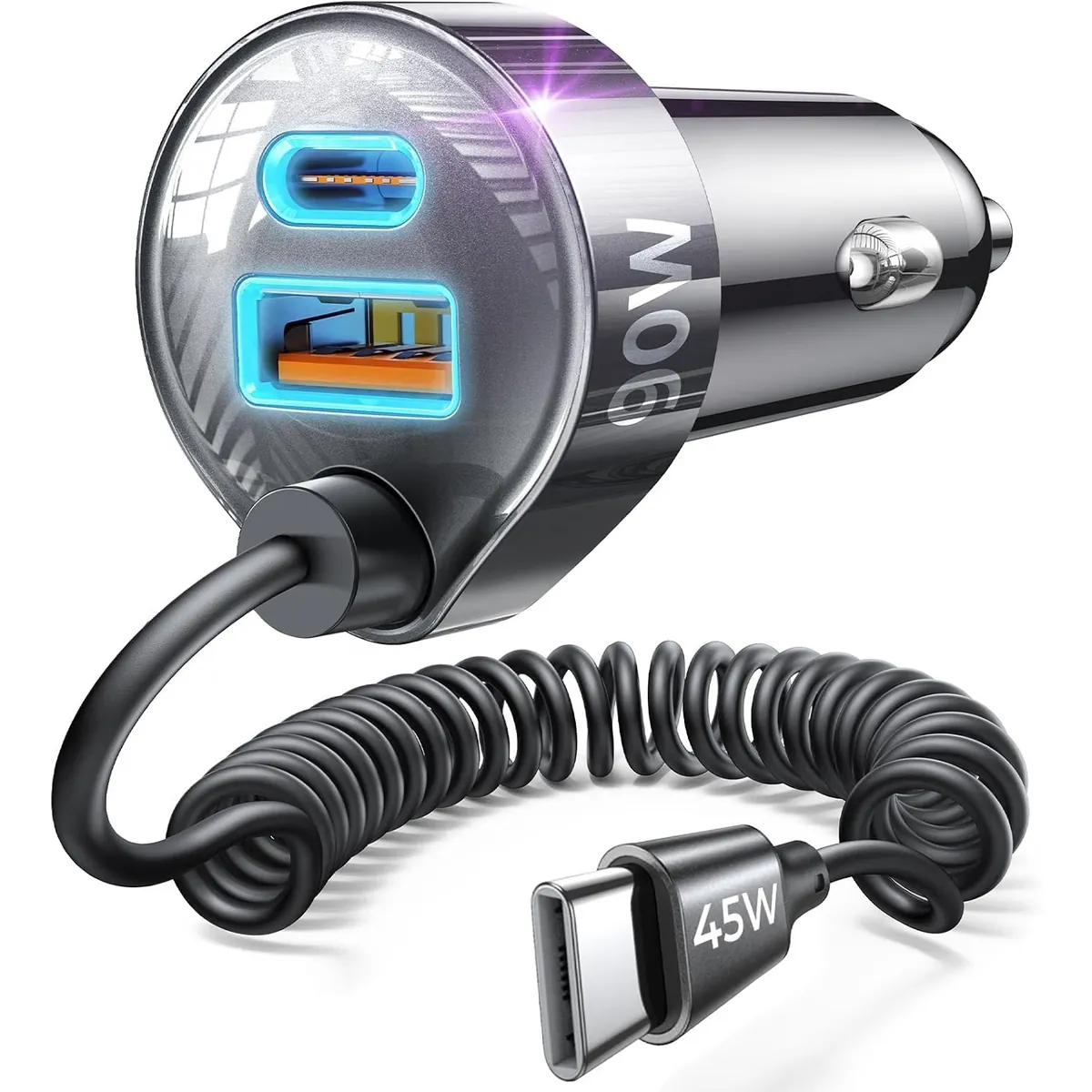 Lisen 90W USB-C and USB Car Charger