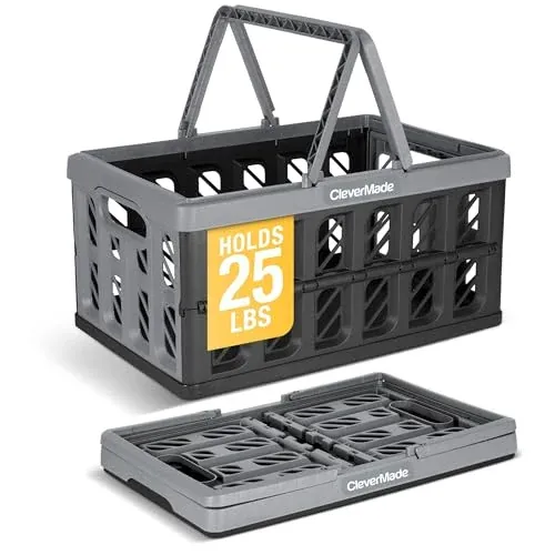 Collapsible Shopping Basket Storage Crate 6.34 gal